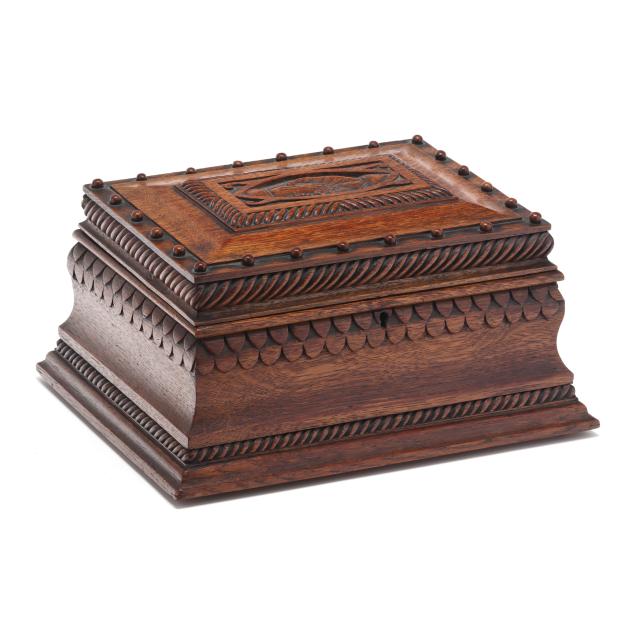vintage-folk-carved-oak-friendship-keepsake-box