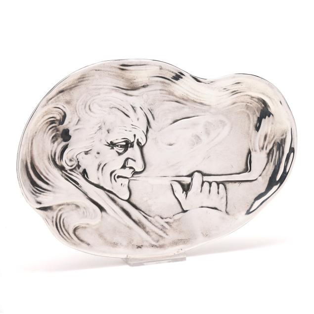 art-nouveau-sterling-silver-figural-dish-by-unger-brothers