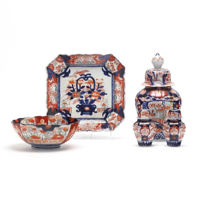 a-group-of-five-japanese-imari-porcelain-tableware