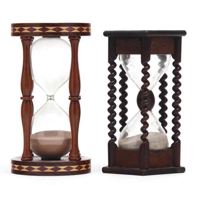 two-vintage-walnut-cased-hourglasses