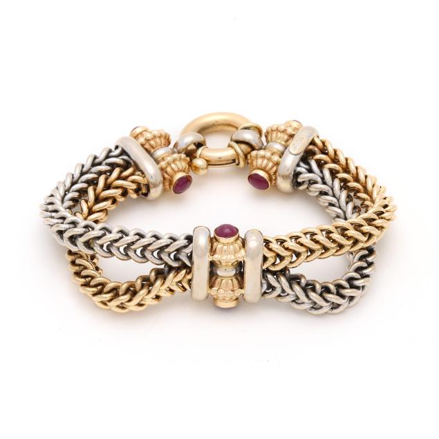 bi-color-gold-and-ruby-chain-link-bracelet-auritalia