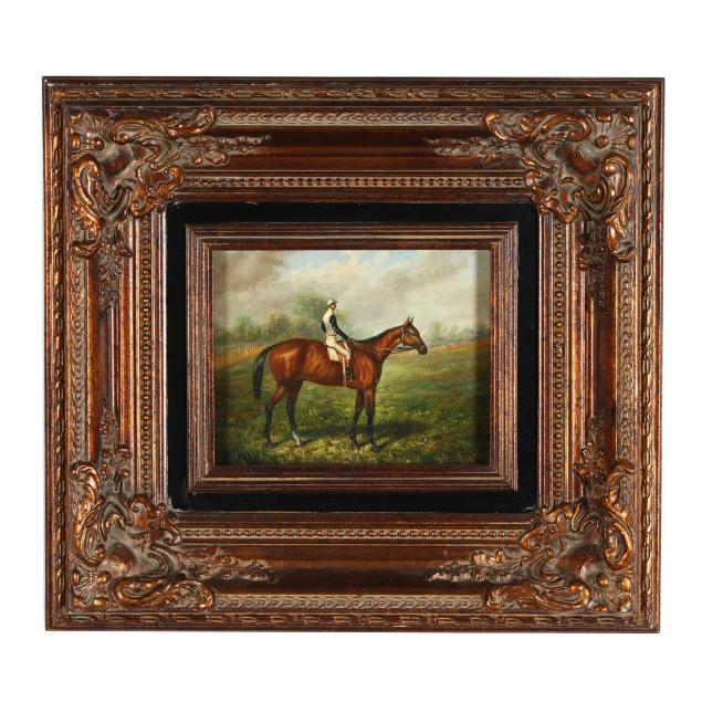 contemporary-painting-of-a-race-horse-and-jockey