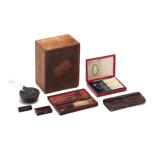 set-of-philadelphia-surgical-instruments-belonging-to-isaac-thomas-m-d-1797-1879