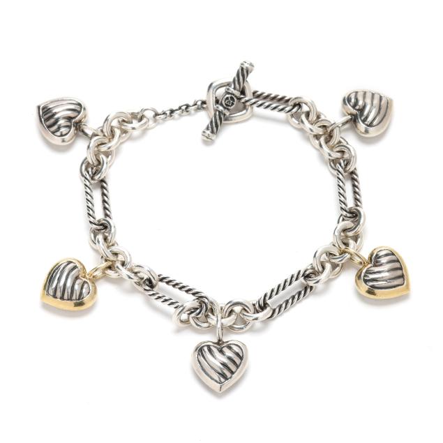 silver-and-gold-charm-bracelet-david-yurman