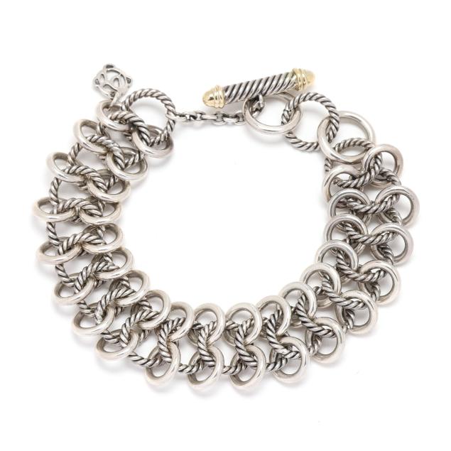 silver-and-gold-link-bracelet-david-yurman