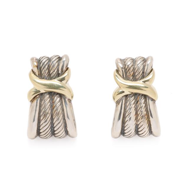 silver-and-gold-cable-motif-earrings-david-yurman