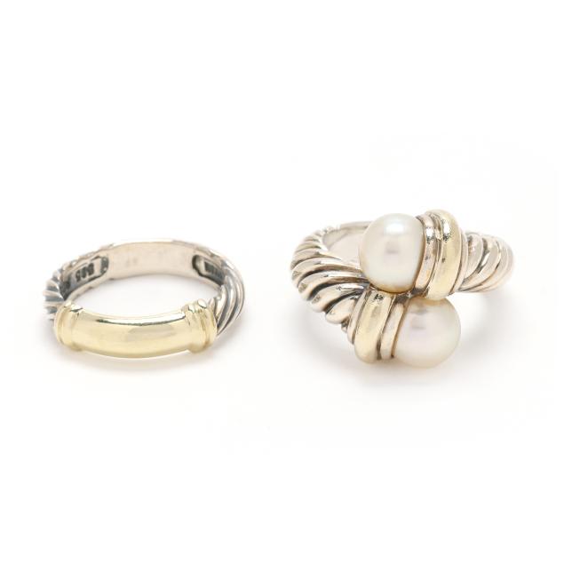 two-silver-and-gold-cable-motif-rings-david-yurman