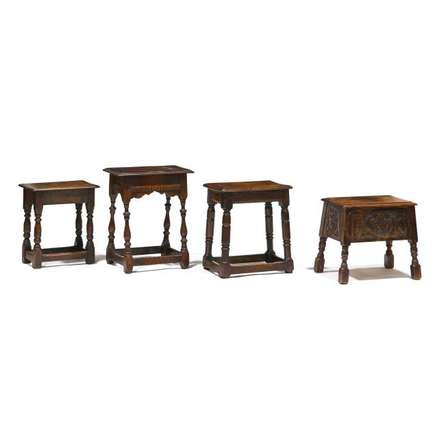 four-jacobean-style-walnut-joint-stools