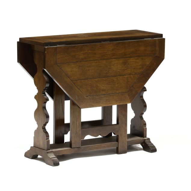 baker-william-and-mary-style-oak-drop-leaf-side-table