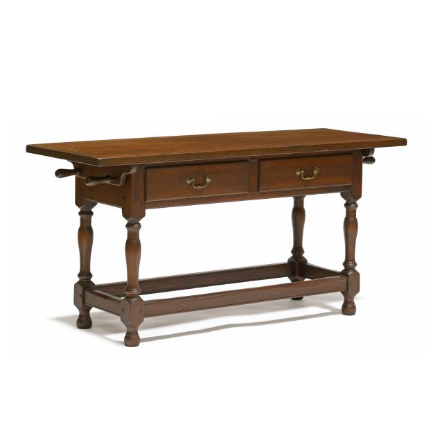 pug-moore-nc-oak-pin-top-tavern-console-table