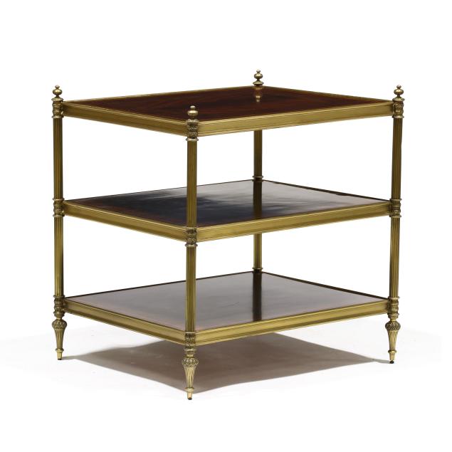 henredon-inlaid-mahogany-and-bronze-three-tiered-stand