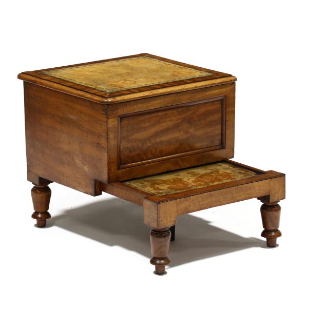 william-iv-mahogany-and-leather-bed-step-chamber-pot-cabinet
