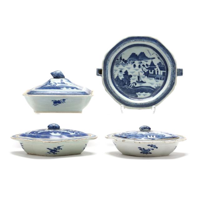 a-group-of-chinese-export-porcelain-blue-canton-serving-items