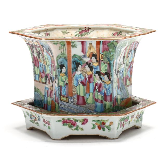a-chinese-export-porcelain-rose-mandarin-jardiniere-and-underplate