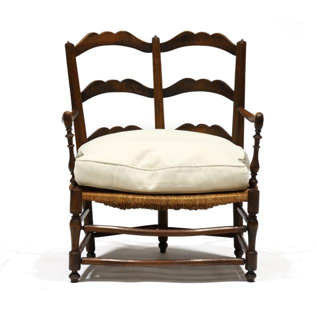 french-provincial-fruit-wood-double-back-armchair
