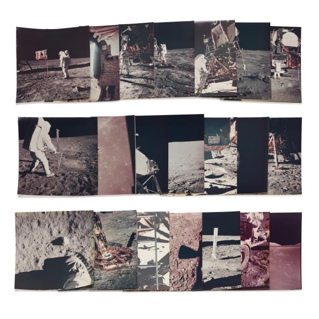 a-group-of-21-vintage-apollo-11-and-apollo-17-photographs