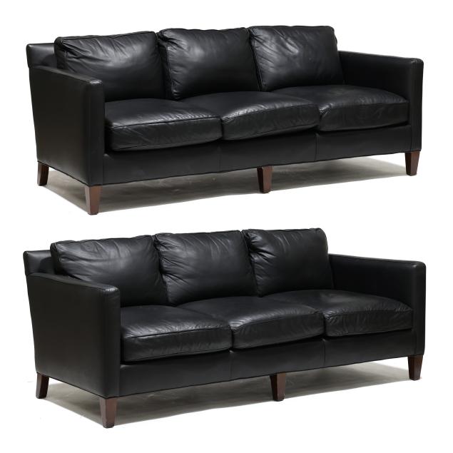 lee-industries-pair-of-leather-upholstered-sofas