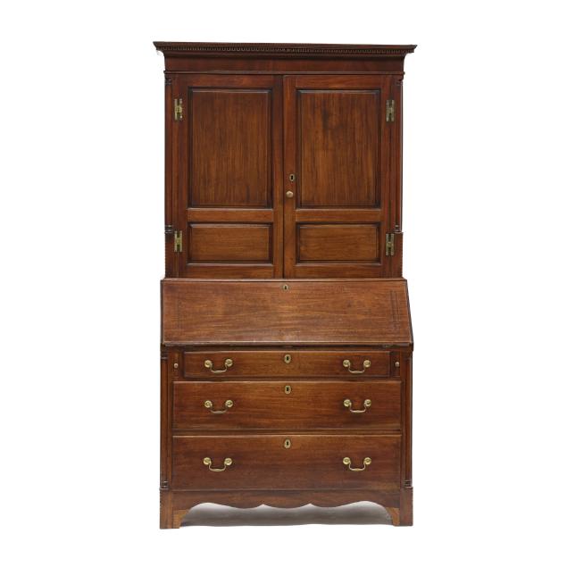 english-chippendale-mahogany-bureau-and-bookcase