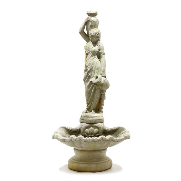 henri-studio-inc-a-large-vintage-cast-stone-figural-garden-fountain