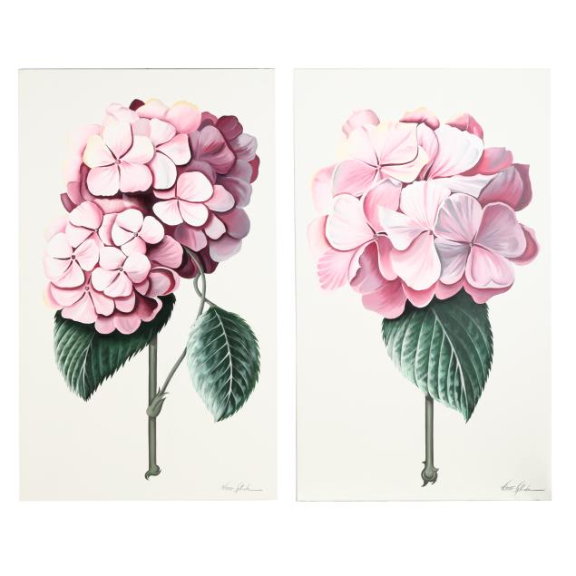 vittorio-splendore-italian-pair-of-large-pink-hydrangea-paintings