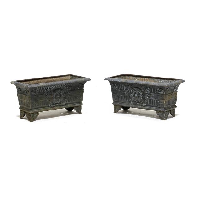 pair-of-vintage-cast-iron-rectangular-planters