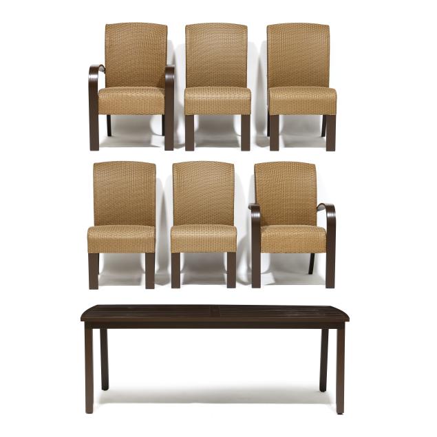 thomas-baker-outdoor-dining-table-and-six-chairs