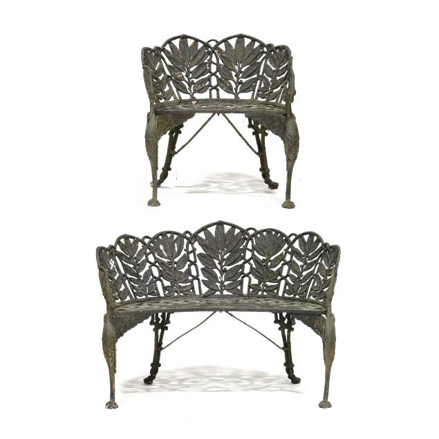 an-antique-cast-iron-i-laurel-i-pattern-bench-and-matching-chair