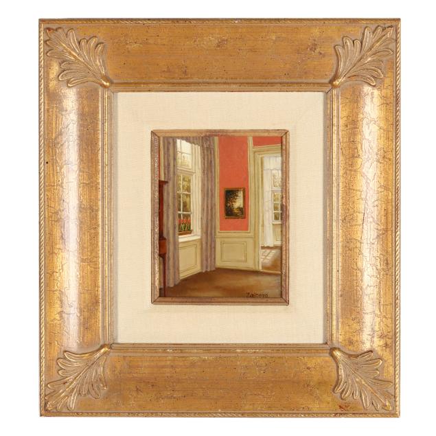 painting-of-an-interior-signed