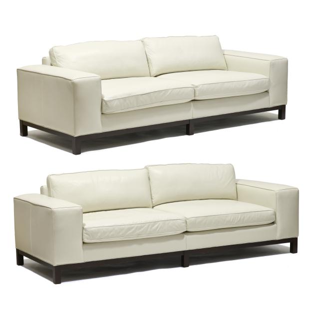 mitchel-gold-bob-williams-pair-of-leather-sofas