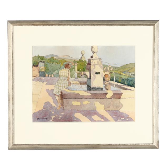 camille-coste-linder-french-1874-1944-woman-at-a-fountain