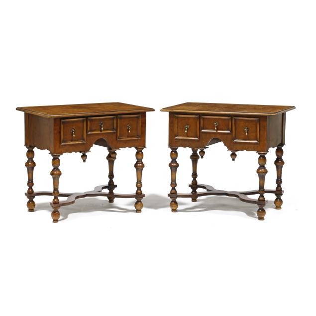 pair-of-william-and-mary-style-burl-wood-dressing-tables