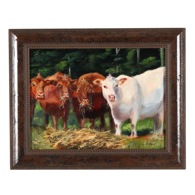 c-edgar-small-painting-of-cows-grazing