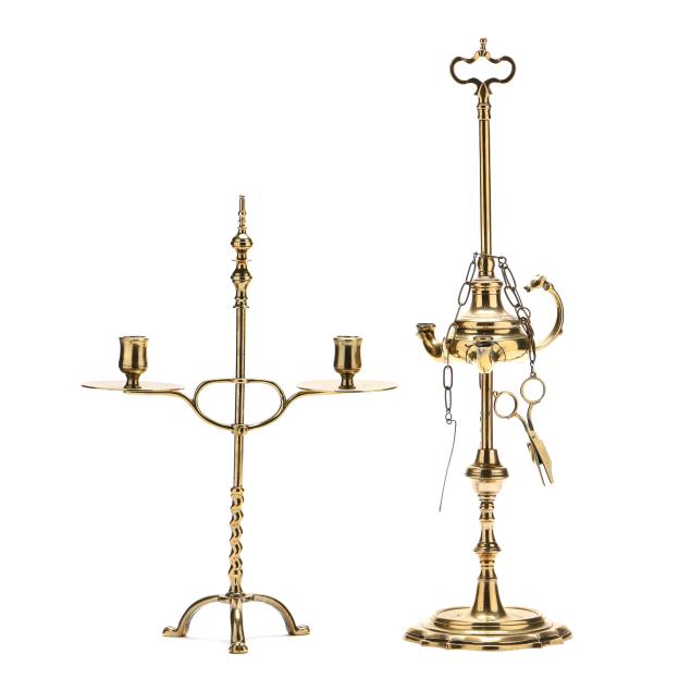 antique-brass-lucerne-lamp-and-adjustable-candelabra