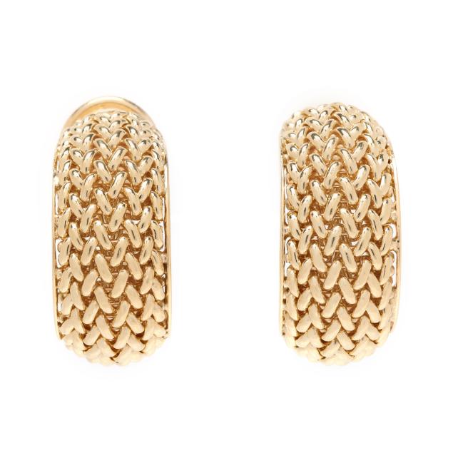gold-half-hoop-woven-motif-earrings