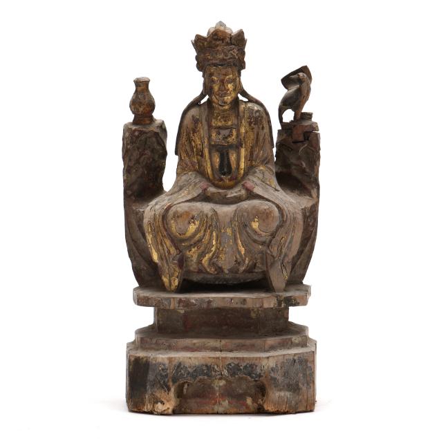 a-chinese-carved-painted-and-gilded-wood-figure-of-guanyin
