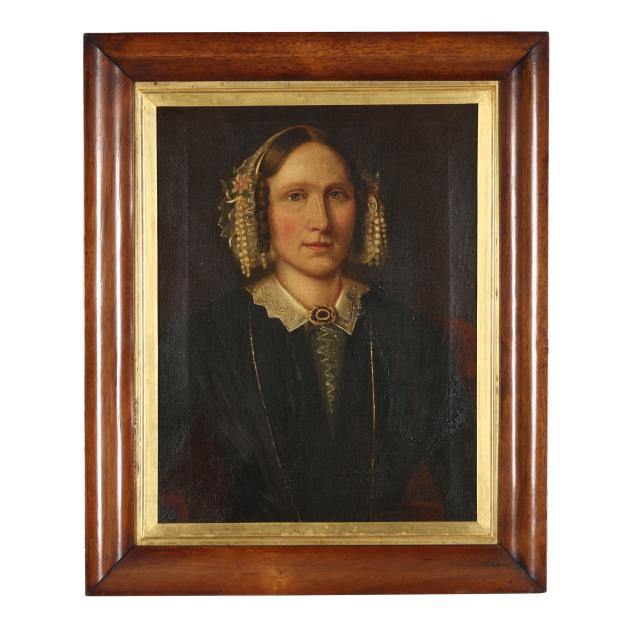 american-school-mid-19th-century-portrait-of-a-woman-with-a-bonnet