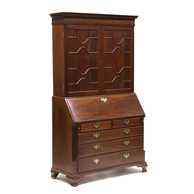 george-iii-mahogany-bureau-bookcase