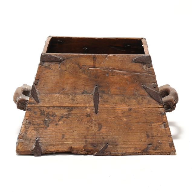 japanese-iron-mounted-wood-rice-bucket-or-measure