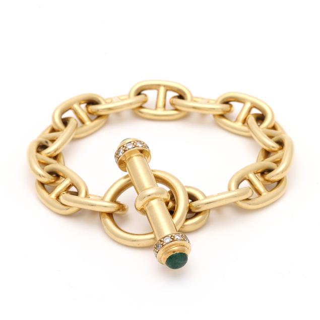gold-emerald-and-diamond-mariner-link-bracelet-lilli-of-miami