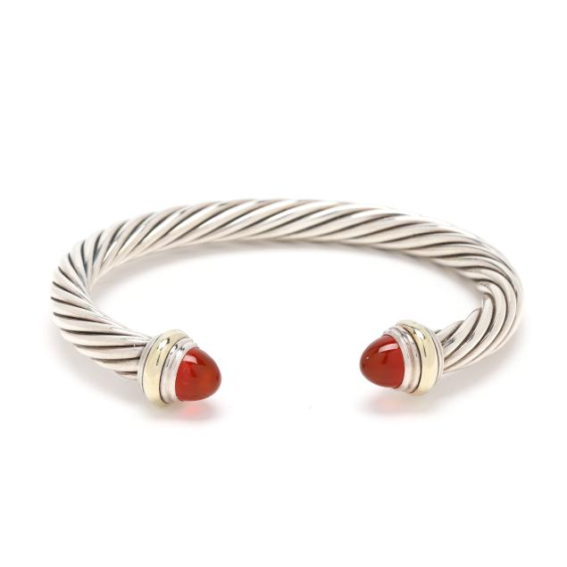 silver-gold-and-carnelian-cable-cuff-bracelet-david-yurman