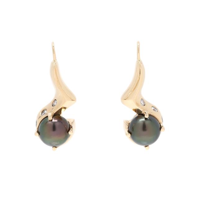 gold-diamond-and-tahitian-pearl-drop-earrings