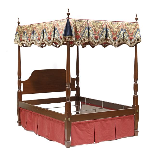 pug-moore-nc-queen-size-mahogany-tall-post-bed-with-tester