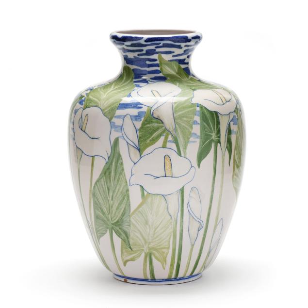galileo-chini-italian-1873-1956-rare-large-calla-lily-vase