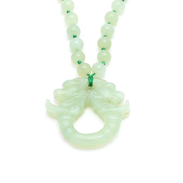 serpentine-bead-necklace-and-pendant