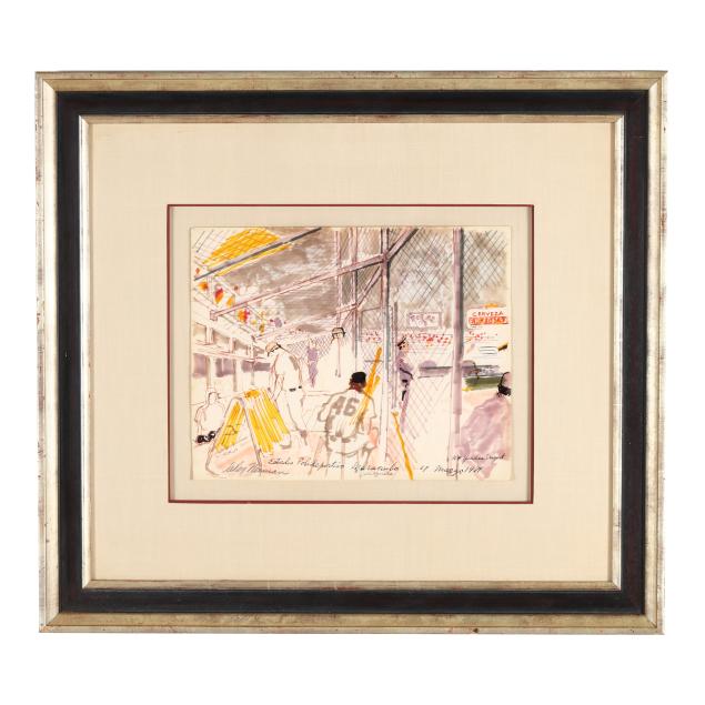 leroy-neiman-american-1921-2012-i-yankee-dugout-venezuela-i
