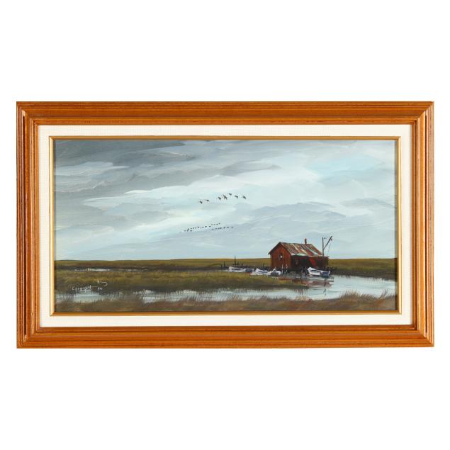 willie-crockett-american-flight-over-marsh
