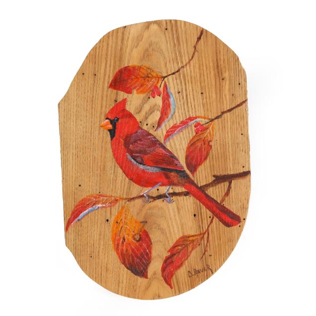 duane-raver-jr-nc-1927-2002-i-cardinal-on-fall-dogwood-i