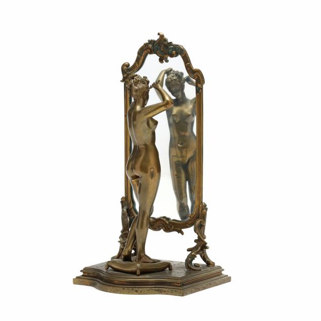 emile-pinedo-french-1840-1916-bronze-model-of-a-nude-standing-before-a-mirror