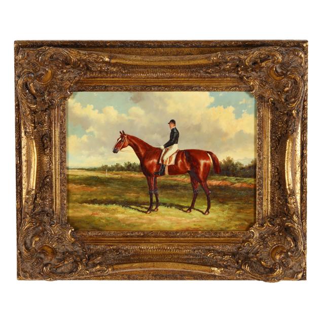 contemporary-painting-of-a-horse-and-jockey