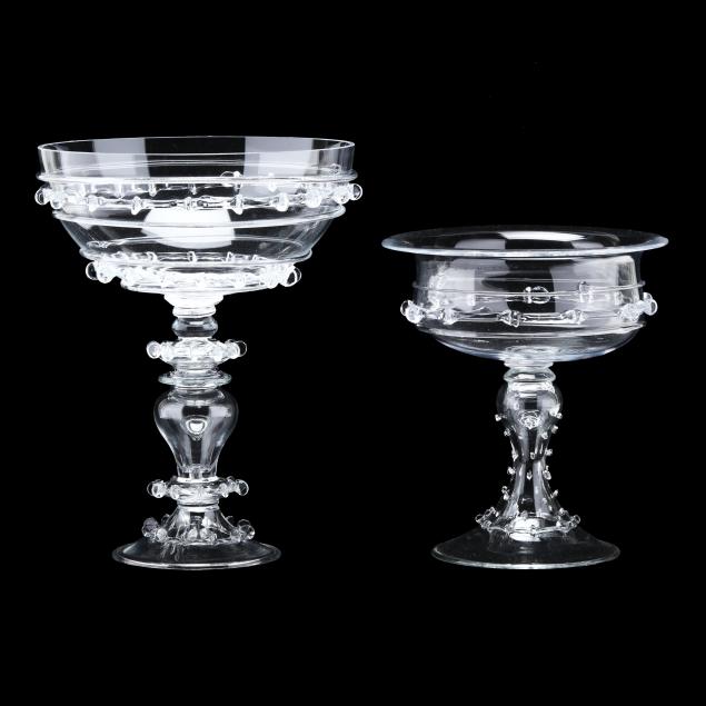 juliska-two-large-venetian-style-glass-compotes